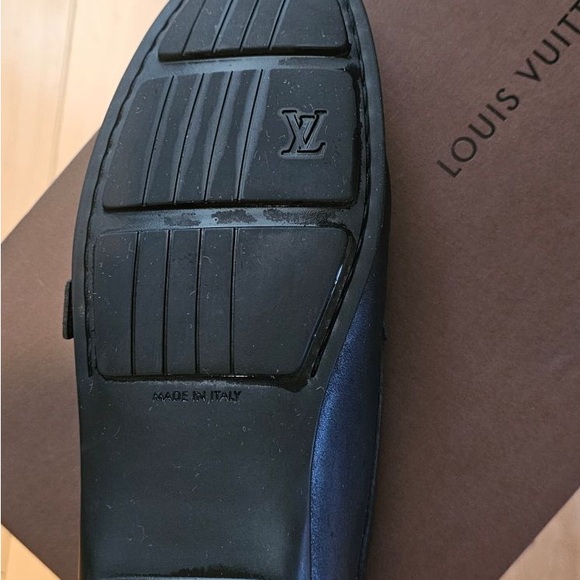 Authentic Louis Vuitton LV Leather Shoes Flats Slip-on like new - Picture 4 of 6